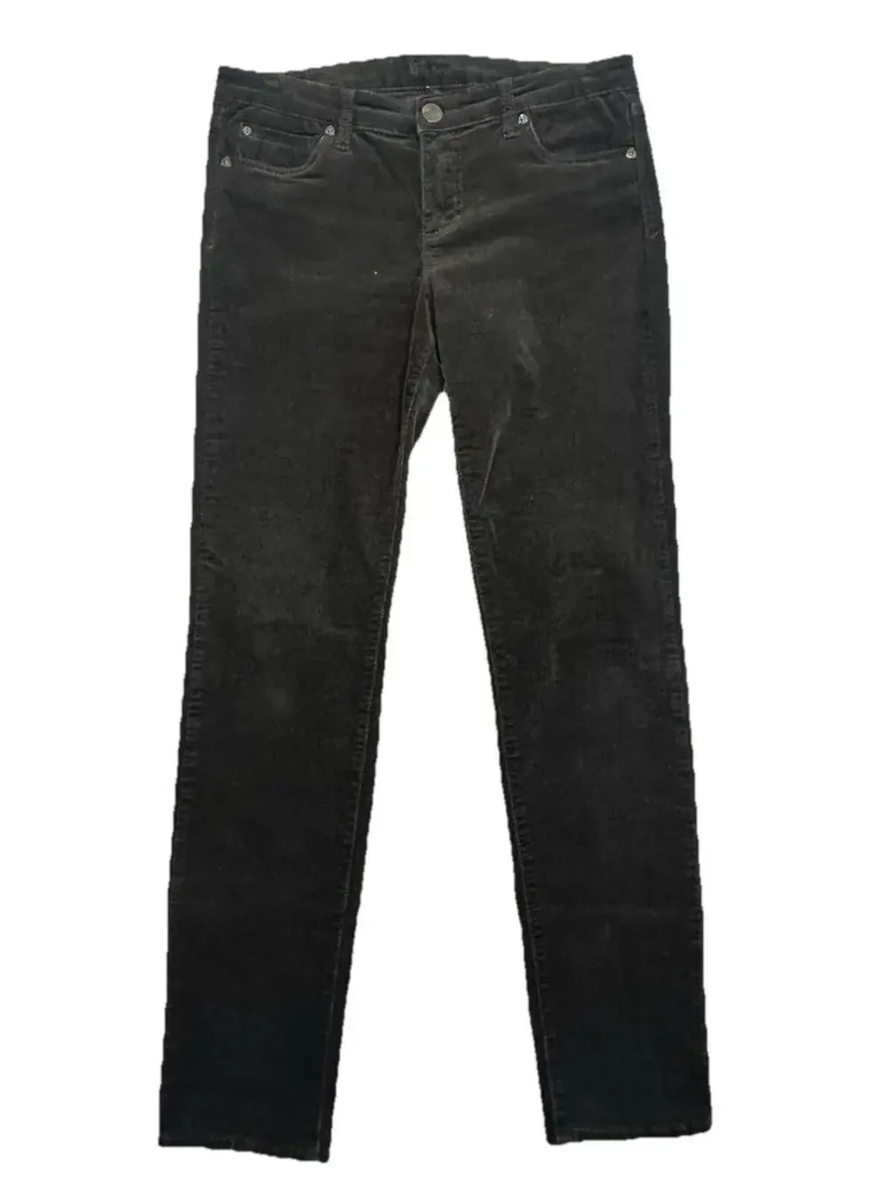 KUT from the Kloth Womens 10 Brown Zip Fly Diana Stretch Corduroy Skinny Pants - Picture 1 of 8